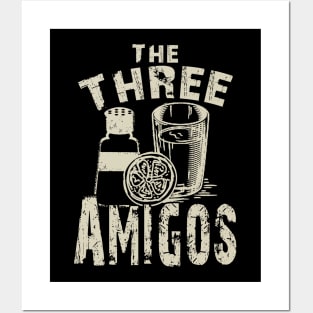 Three Amigos Cocktail Funny Bartending Alcohol Pun Posters and Art